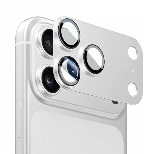 Apple iPhone 18 Pro Strieborné Lito Crown Halo AR + AF ochranné sklo na šošovku fotoaparátu - 1
