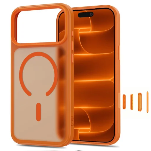 Apple iPhone 17 Pro Max / 18 Pro Max matný kozmicky oranžový Tech-Protect Magmat MagSafe CC zadný kryt - 2
