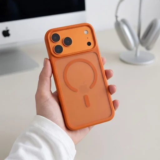 Apple iPhone 17 Pro Max / 18 Pro Max matný kozmicky oranžový Tech-Protect Magmat MagSafe CC zadný kryt - 8