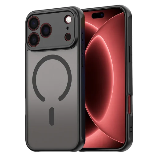 iPhone 18 Pro Max / iPhone 17 Pro Max čierne ochranné puzdro Techsuit HaloFrost II MagSafe - 1