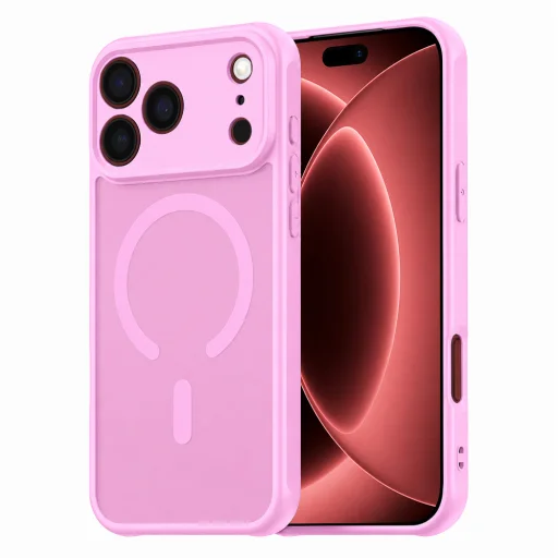  iPhone 18 Pro Max / iPhone 17 Pro Max rózsaszín Techsuit HaloFrost II MagSafe tok - 1