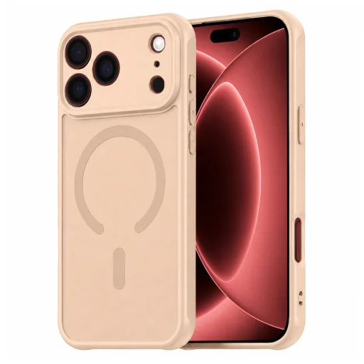 iPhone 18 Pro Max / iPhone 17 Pro Max Arany Techsuit HaloFrost II mágneses rögzítésű tartozékokkal kompatibilis tok - 1