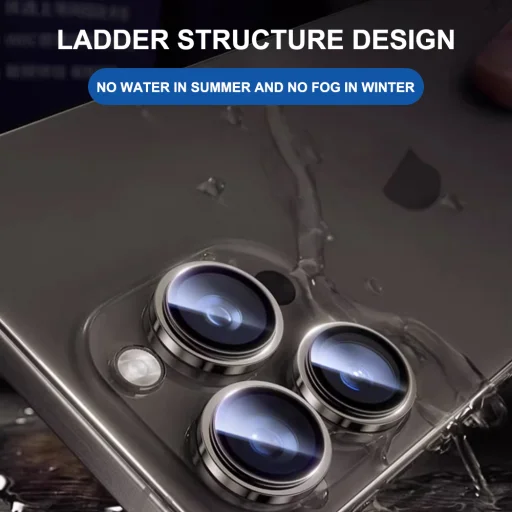 iPhone 18 Pro / iPhone 18 Pro Max modré Lito Titanium AR ochranné sklo na kameru - 5