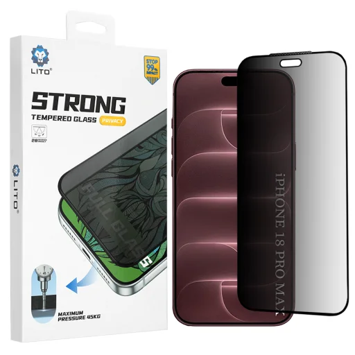 Apple iPhone 18 Pro Max čierne Lito D+ Max Strong Privacy tvrdené sklo - 1