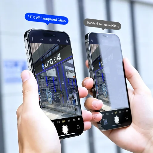 Apple iPhone 17 Pro a iPhone 18 Pro čierne Lito AR SE tvrdené ochranné sklo na displej - 4