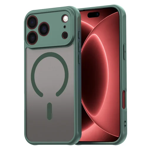 iPhone 18 Pro Max / iPhone 17 Pro Max zelené puzdro Techsuit HaloFrost II MagSafe - 1