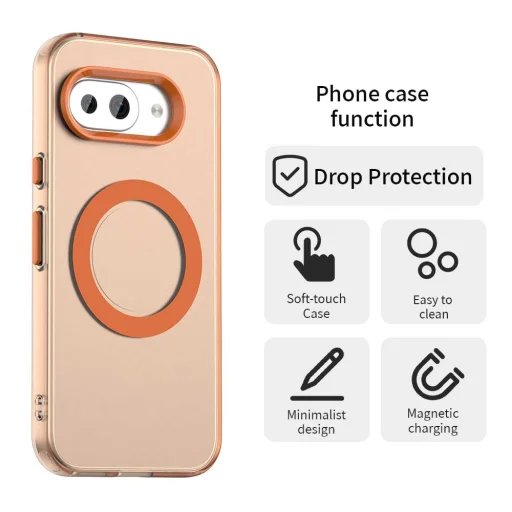  Google Pixel 10a narancssárga Techsuit CandyCase MagSafe hátlap tok - 2