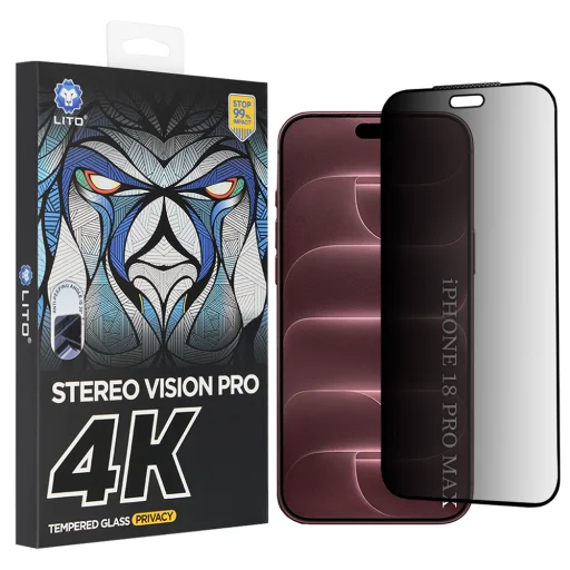 Apple iPhone 18 Pro Max čierne Lito D+ Max 4K Privacy ochranné sklo - 1