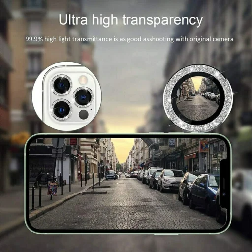iPhone 18 Pro / 18 Pro Max svetlomodré HARD DIAMOND tvrdené sklo na šošovku fotoaparátu (3 ks) - 6