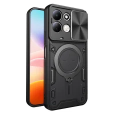  Xiaomi Redmi 17 4G fekete Techsuit CamGuard Pro tok gyűrűs tartóval