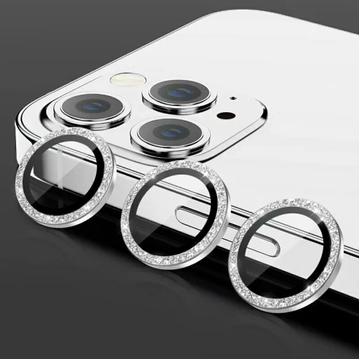 iPhone 18 Pro / 18 Pro Max čierne Hard Diamond tvrdené sklo na kameru, 3 ks - 2