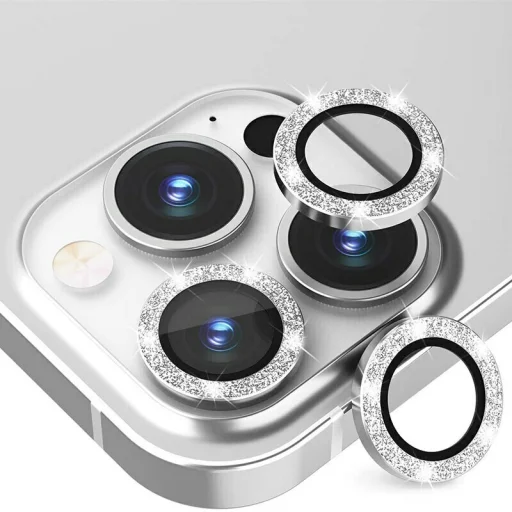 iPhone 18 Pro / 18 Pro Max čierne Hard Diamond tvrdené sklo na kameru, 3 ks - 3