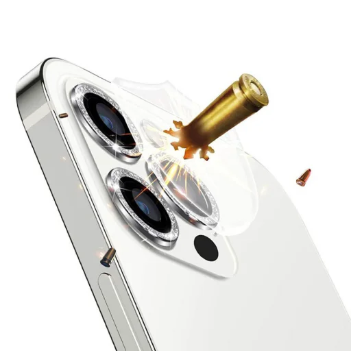 iPhone 18 Pro / 18 Pro Max čierne Hard Diamond tvrdené sklo na kameru, 3 ks - 7