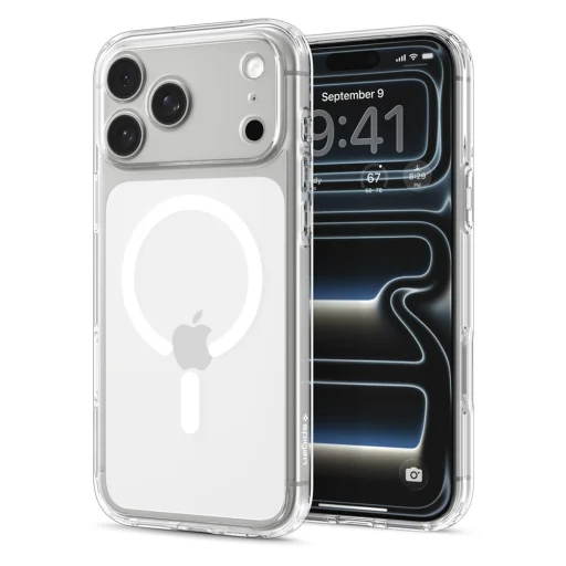 iPhone 18 Pro / 17 Pro priehľadný a biely kryt Spigen Ultra Hybrid MagSafe - 13