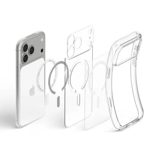 iPhone 18 Pro / 17 Pro priehľadný a biely kryt Spigen Ultra Hybrid MagSafe - 14