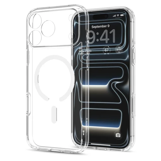 iPhone 18 Pro / 17 Pro priehľadný a biely kryt Spigen Ultra Hybrid MagSafe - 3
