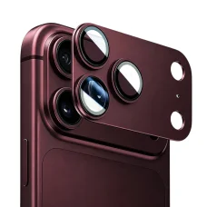 iPhone 18 Pro Max tmavočervené Lito Crown Halo AR + AF ochranné tvrdené sklo na šošovku fotoaparátu