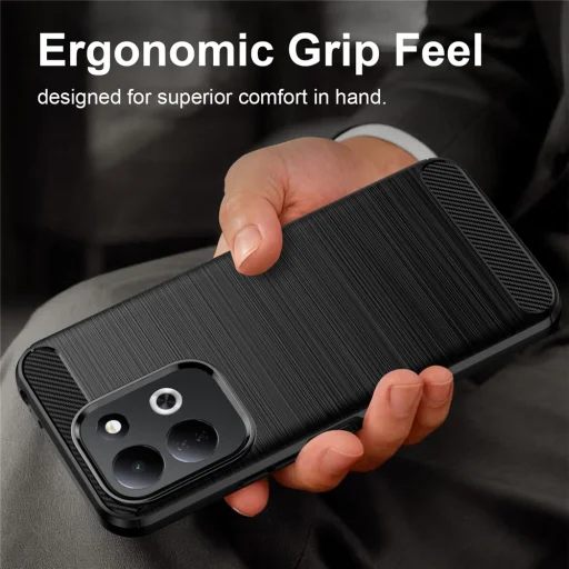  Xiaomi Redmi 17 4G fekete Techsuit Carbon Silicone ütésálló szilikon tok - 3