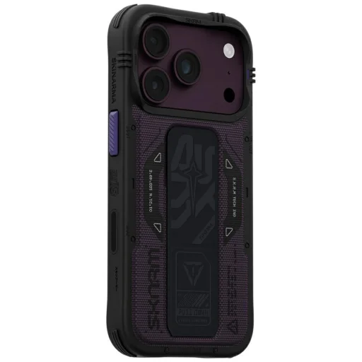 iPhone 18 Pro / iPhone 17 Pro bordové puzdro SKINARMA Phantom MagSafe so stojanom a úchytom - 2