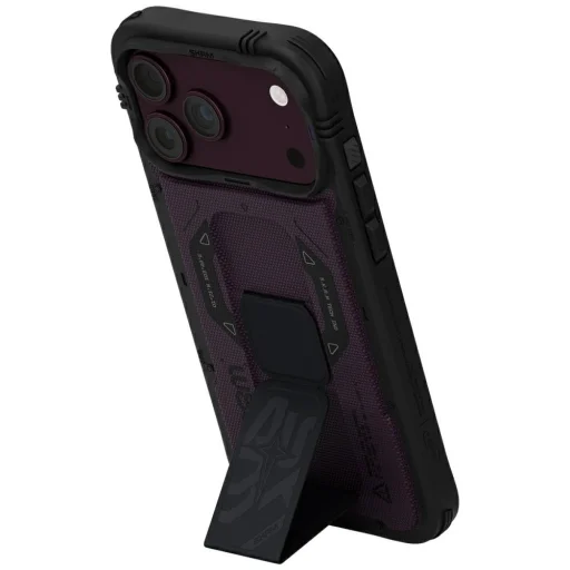 iPhone 18 Pro Max / 17 Pro Max bordové ochranné puzdro Skinarma Phantom MagSafe so stojanom Grip Stand - 6