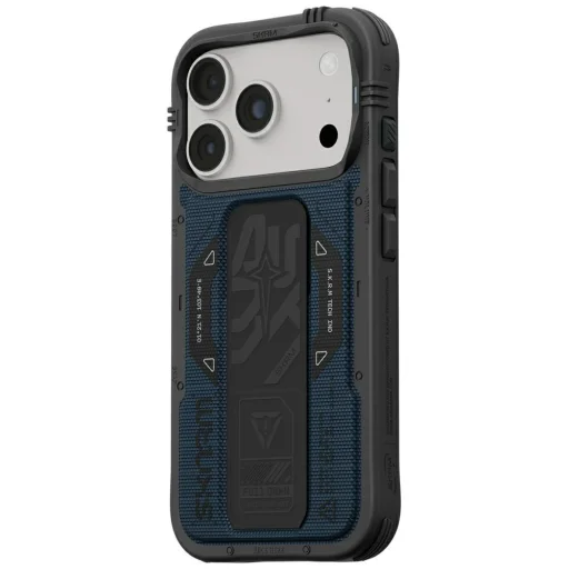 Modré puzdro Skinarma Phantom MagSafe so stojanom pre iPhone 18 Pro / 17 Pro - 3