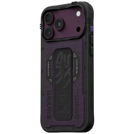iPhone 18 Pro Max / 17 Pro Max bordové ochranné puzdro Skinarma Phantom MagSafe so stojanom Grip Stand - 3