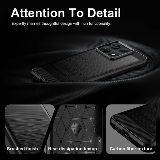  Motorola Edge 70 Max fekete Techsuit Carbon Silicone tok - 6