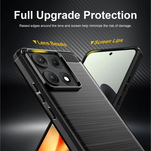  Motorola Edge 70 Max fekete Techsuit Carbon Silicone tok - 3
