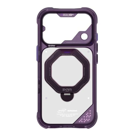  iPhone 18 Pro / 17 Pro bordó Skinarma Saturn MagSafe forgatható kitámasztós tok - 3