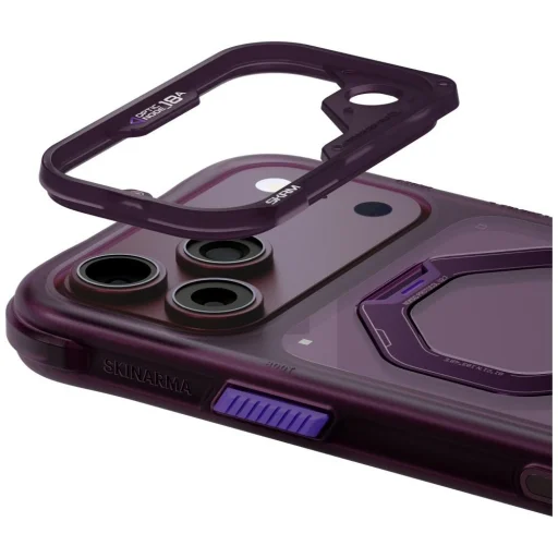 iPhone 18 Pro Max / 17 Pro Max bordové puzdro Skinarma Saturn MagSafe s 360° otočným stojanom - 4
