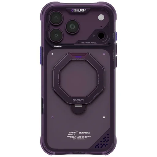 iPhone 18 Pro Max / 17 Pro Max bordové puzdro Skinarma Saturn MagSafe s 360° otočným stojanom - 1