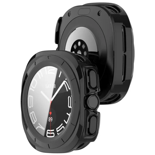 Samsung Galaxy Watch Ultra 2 čierne puzdro a ochrana displeja Techsuit Defense360 Pro - 2
