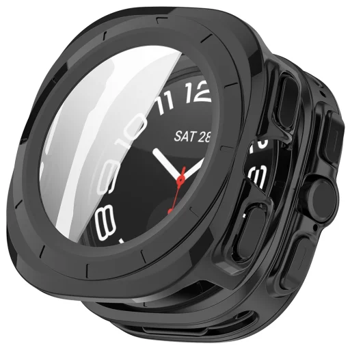 Samsung Galaxy Watch Ultra 2 čierne puzdro a ochrana displeja Techsuit Defense360 Pro - 1