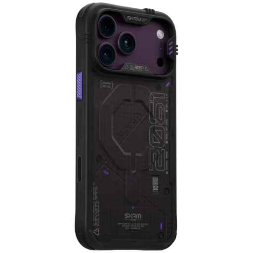 iPhone 18 Pro Max / 17 Pro Max onyxovo čierny Skinarma Vigor XE MagSafe tvrdý zadný kryt - 3