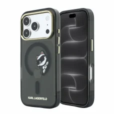 Apple iPhone 18 Pro čierny Karl Lagerfeld IML Choupette Peekaboo MagSafe zadný kryt
