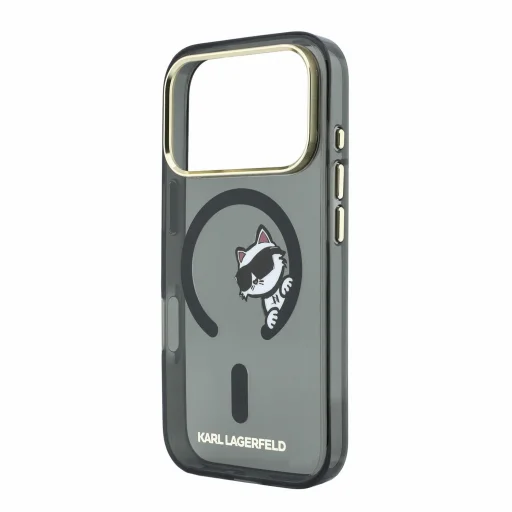 Apple iPhone 18 Pro čierny Karl Lagerfeld IML Choupette Peekaboo MagSafe zadný kryt - 5