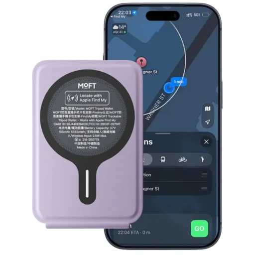  Moft Movas Tripod lila MagSafe mágneses kártyatartó és telefonállvány - 7