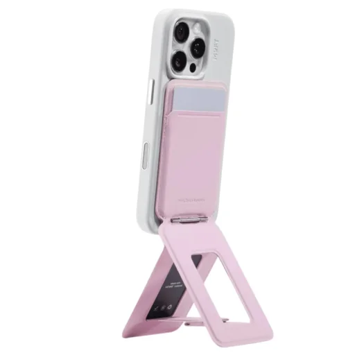 Moft Movas Tripod MagSafe magnetická peňaženka a stojan na telefón, ružová - 2