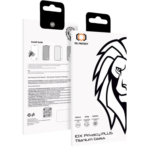 iPhone 16 Pro / iPhone 17 Tel Protect 10X Privacy Titanium privátne tvrdené sklo - 8