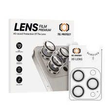 iPhone 18 Pro / 18 Pro Max priehľadné Tel Protect 3D Lens tvrdené sklo na kameru, 3 ks