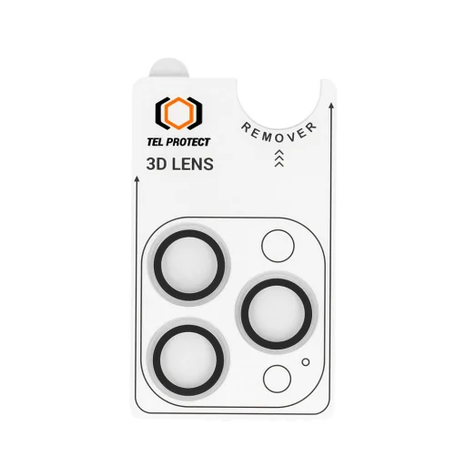 iPhone 18 Pro / 18 Pro Max priehľadné Tel Protect 3D Lens tvrdené sklo na kameru, 3 ks - 2