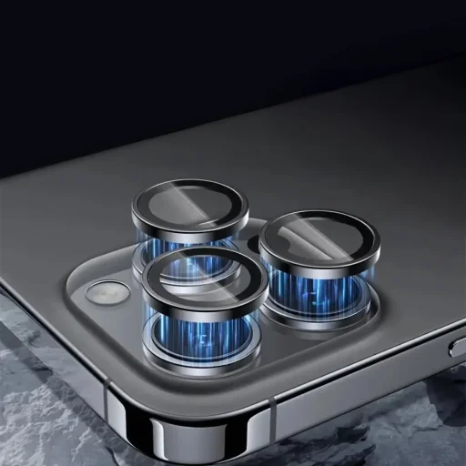 iPhone 18 Pro / 18 Pro Max priehľadné Tel Protect 3D Lens tvrdené sklo na kameru, 3 ks - 4