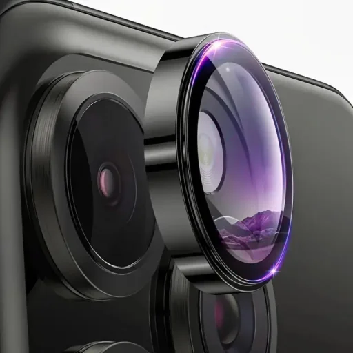 iPhone 18 Pro / 18 Pro Max priehľadné Tel Protect 3D Lens tvrdené sklo na kameru, 3 ks - 5
