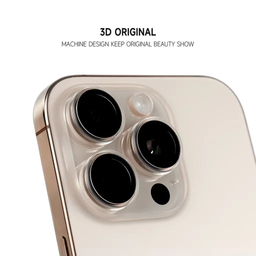 iPhone 18 Pro / 18 Pro Max priehľadné Tel Protect 3D Lens tvrdené sklo na kameru, 3 ks - 7