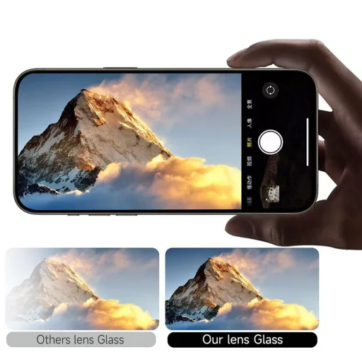 iPhone 18 Pro / 18 Pro Max čierne Tel Protect Titanium Lens 99% AR ochranné tvrdené sklo na kameru, 3 ks - 11