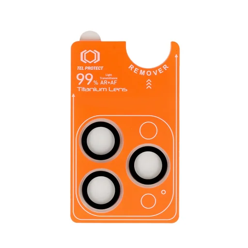 iPhone 18 Pro / 18 Pro Max číre Tel Protect Titanium Lens 99% AR tvrdené sklo na šošovku fotoaparátu, 3 ks - 2