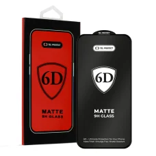 iPhone 18 Pro Max čierne Tel Protect Full Glue 6D matné tvrdené sklo
