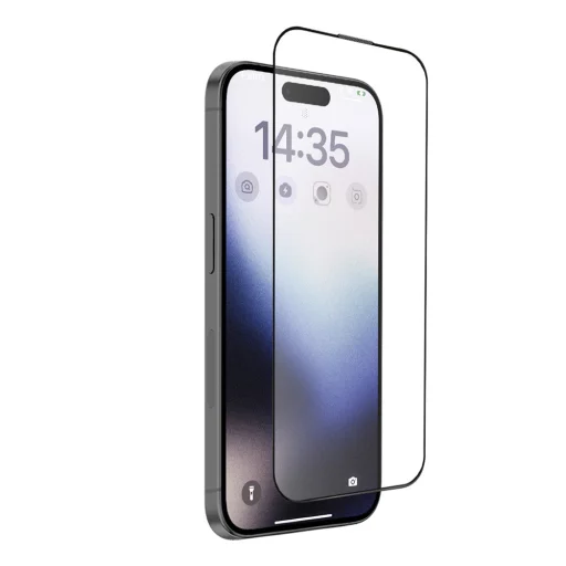 iPhone 18 Pro Max čierne Tel Protect Full Glue 6D matné tvrdené sklo - 2
