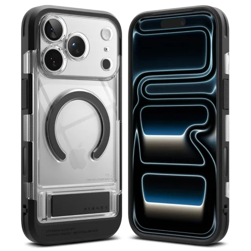 Apple iPhone 17 Pro / 18 Pro Ringke UX Magnetic MagSafe priehľadný kryt so stojanom - 4
