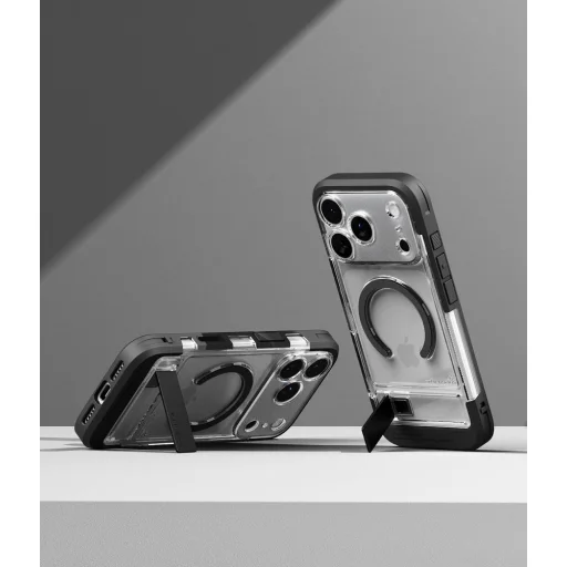 Apple iPhone 17 Pro / 18 Pro Ringke UX Magnetic MagSafe priehľadný kryt so stojanom - 7